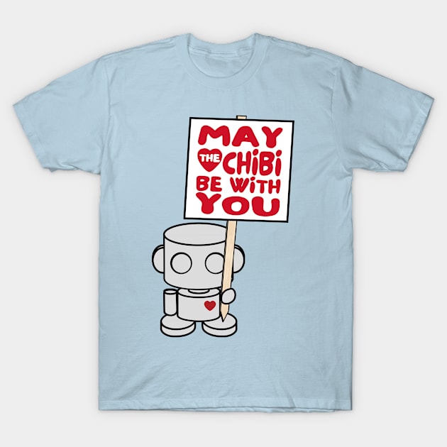 O'BOT Toy Robot (May the Chibi Be With You) T-Shirt by Village Values